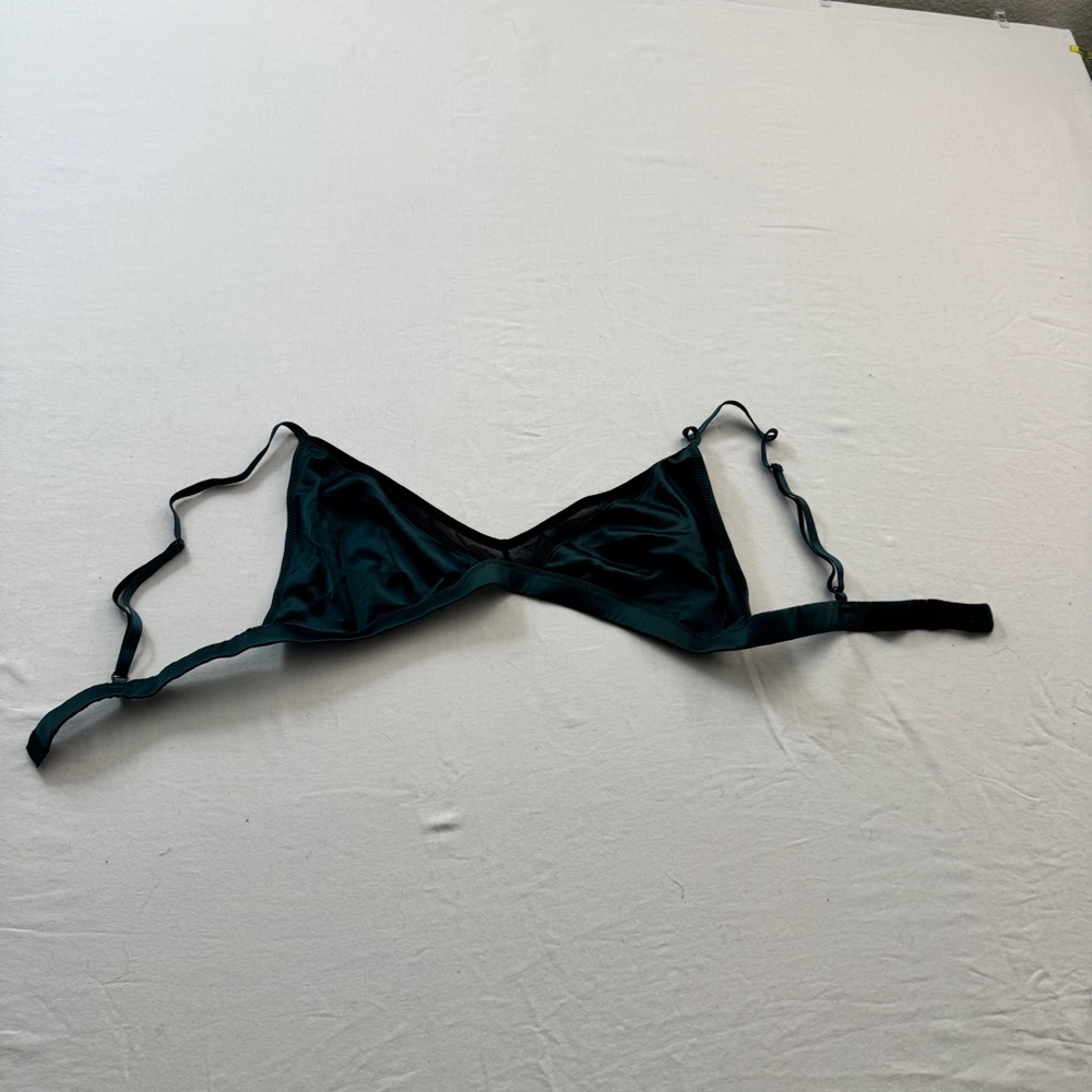 Jezebel Black Satin Bra